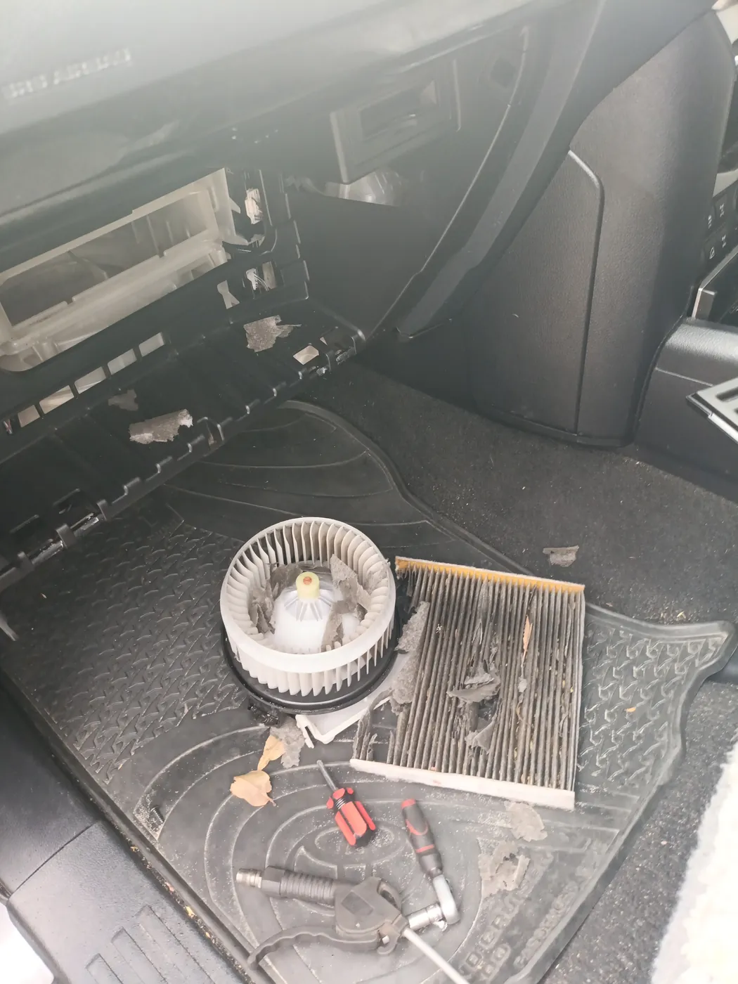 Cabin filter and blower motor replacement